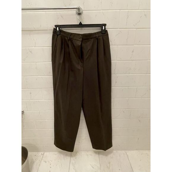 Pendleton Virgin Wool Pants Size 14 Vintage Dark Green USA Made - Picture 1 of 7